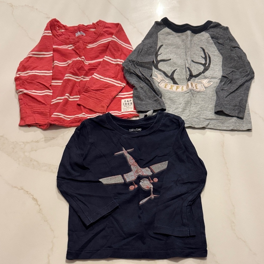 Set of 3 GAP Kids Long Sleeve Tees
